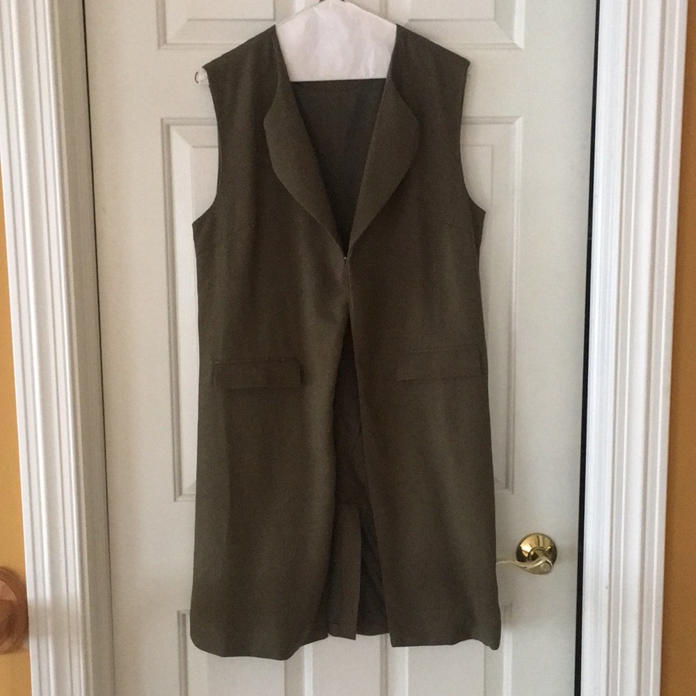 NWOT Hommage olive green vest